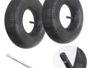 2 Pieces 3.50/4.00-6 Inner Tube Tire Wheel 3.50/4.00-6 Innertube Wheelbarrow Rubber Valve 6