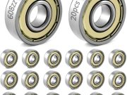 20 608zz ball bearings - Miniature deep groove ball bearings, double metal shielding - For skateboards, scooters, inline
