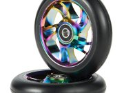 100mm Scooter Wheels - Pro Scooter Wheels 100mm Pair -100mm Metal Scooter Wheels Replacement - Pro Scooter Wheels 100mm